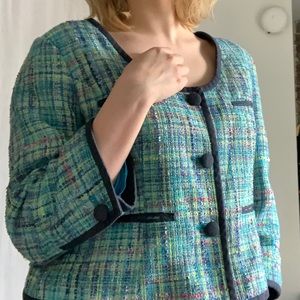 3/20$⭐️ Colourful tweed Mario Serrani blazer